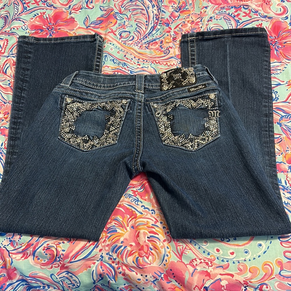 Miss Me Jeans Bootcut Size 25 Rhinestones Back Pockets